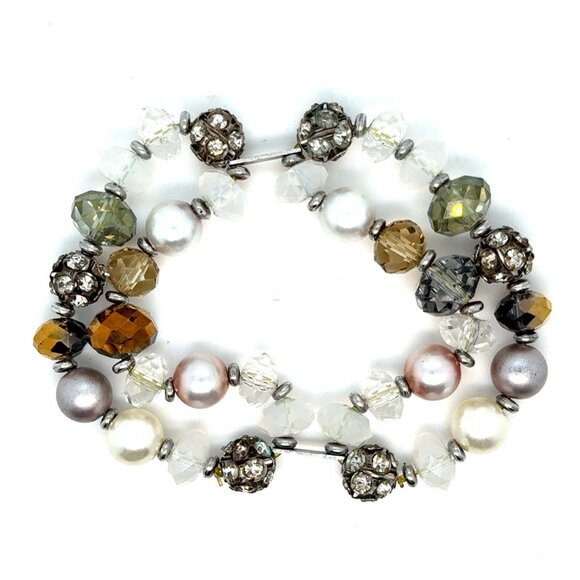 Multicolor Bead Double Strand Bracelet - Picture 1 of 6